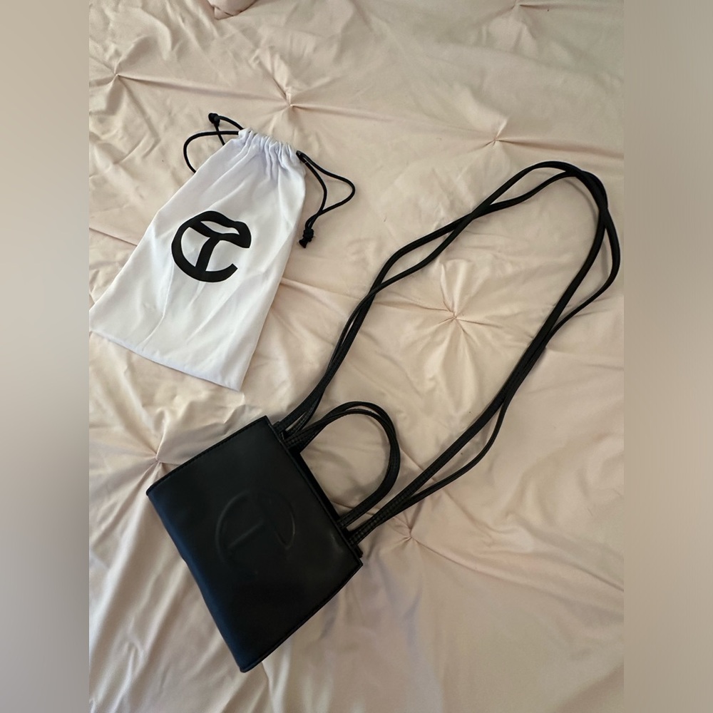 Telfar- used in good condition black small crossbody everyday or night bag
